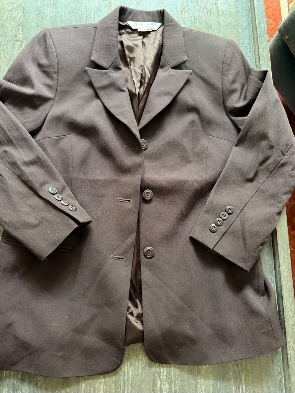 Austin Reed 80s classic dark Brown Women's Blazer with shoulder pads